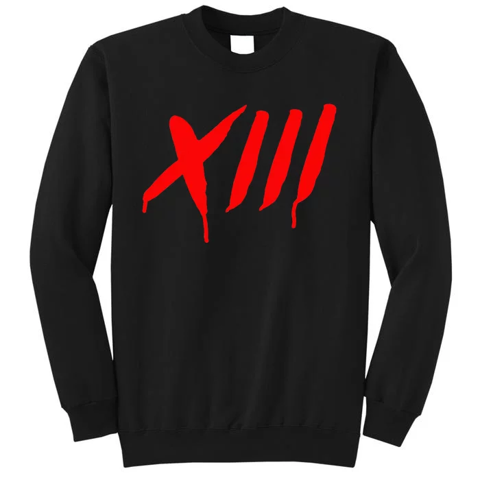 Bleeding Roman Numeral Thirn Scary Slasher Sweatshirt