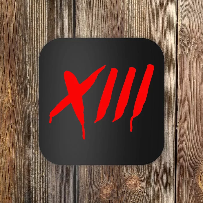 Bleeding Roman Numeral Thirn Scary Slasher Coaster