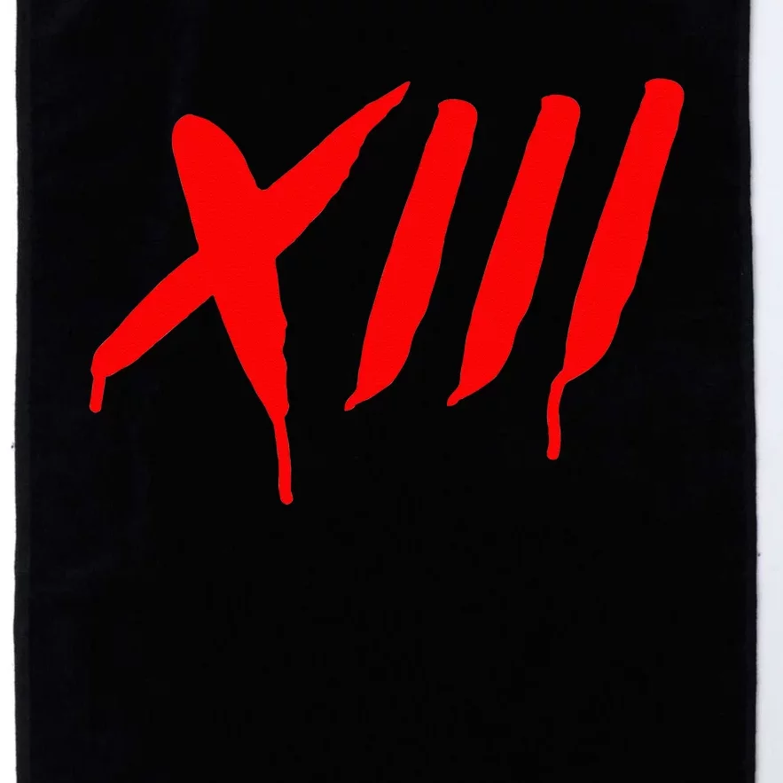 Bleeding Roman Numeral Thirn Scary Slasher Platinum Collection Golf Towel