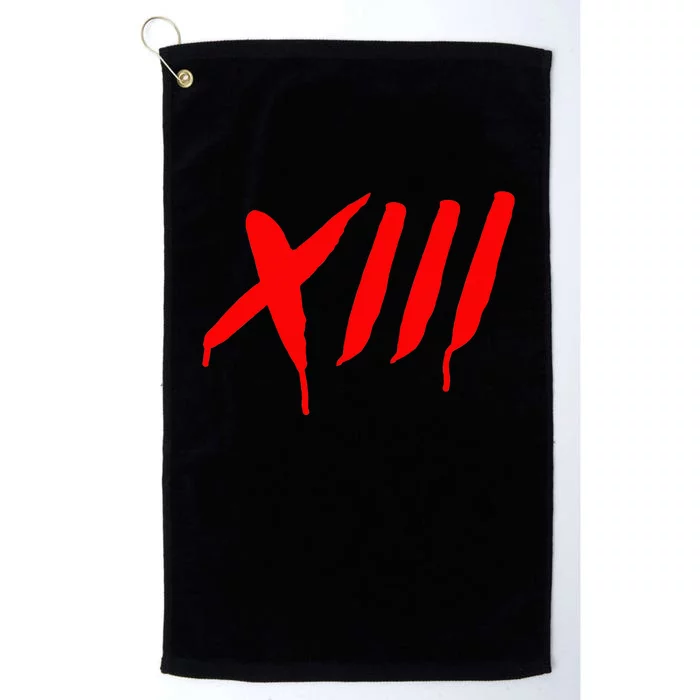 Bleeding Roman Numeral Thirn Scary Slasher Platinum Collection Golf Towel