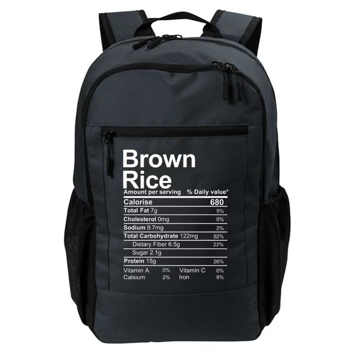 Brown Rice Nutrition Facts Label Daily Commute Backpack