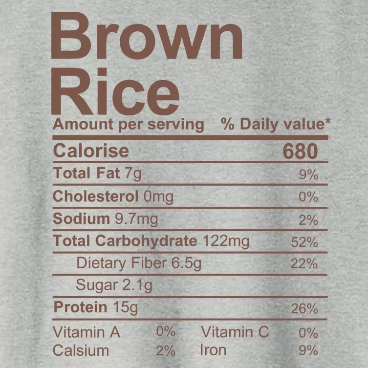 Brown Rice Nutrition Facts Label Women's Crop Top Tee