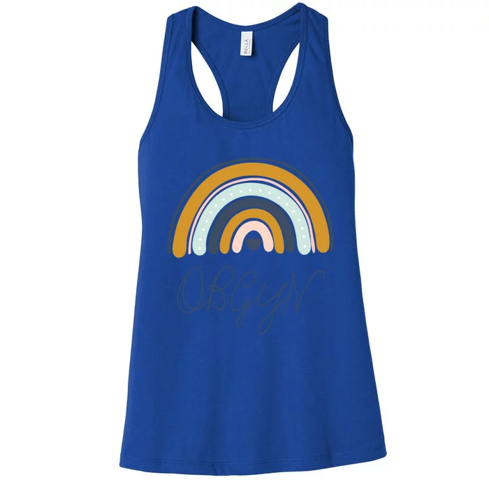 Boho Rainbow Obgyn Nurse Labor And Delivery Nurse Squad Gift Women's Racerback Tank