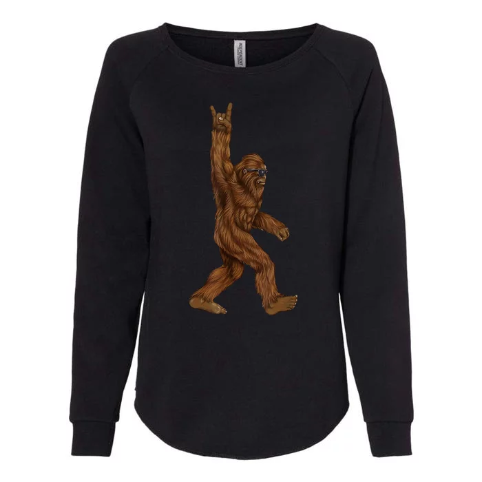 Bigfoot Rock On Womens California Wash Sweatshirt