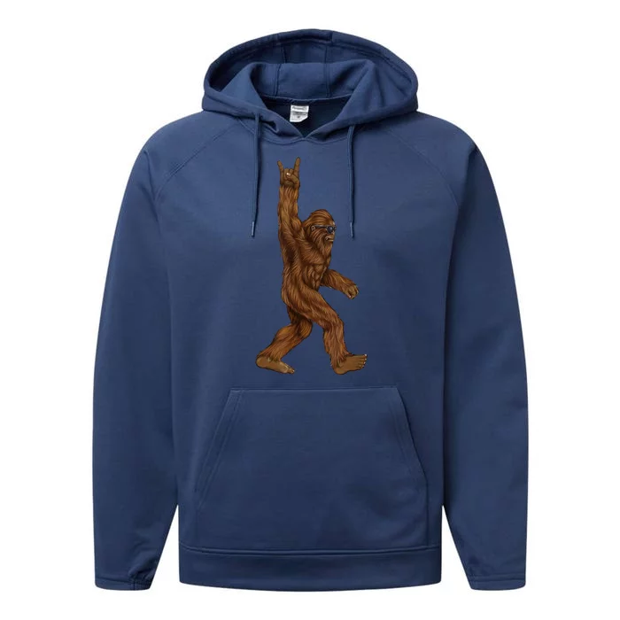 Bigfoot Rock On Performance Fleece Hoodie