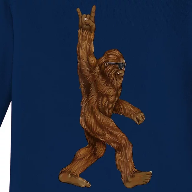 Bigfoot Rock On Baby Long Sleeve Bodysuit