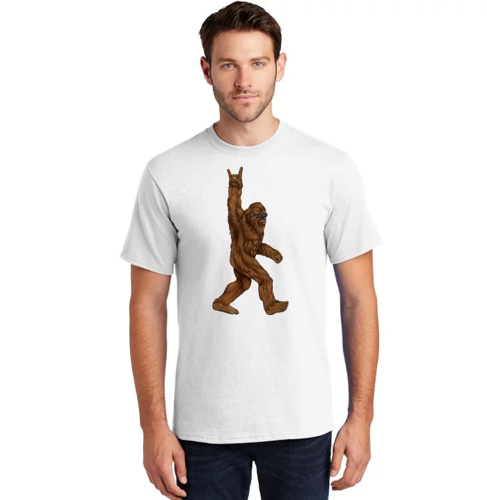 Bigfoot Rock On Tall T-Shirt