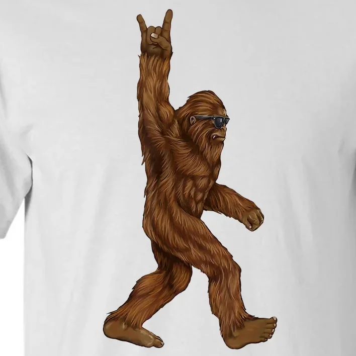 Bigfoot Rock On Tall T-Shirt