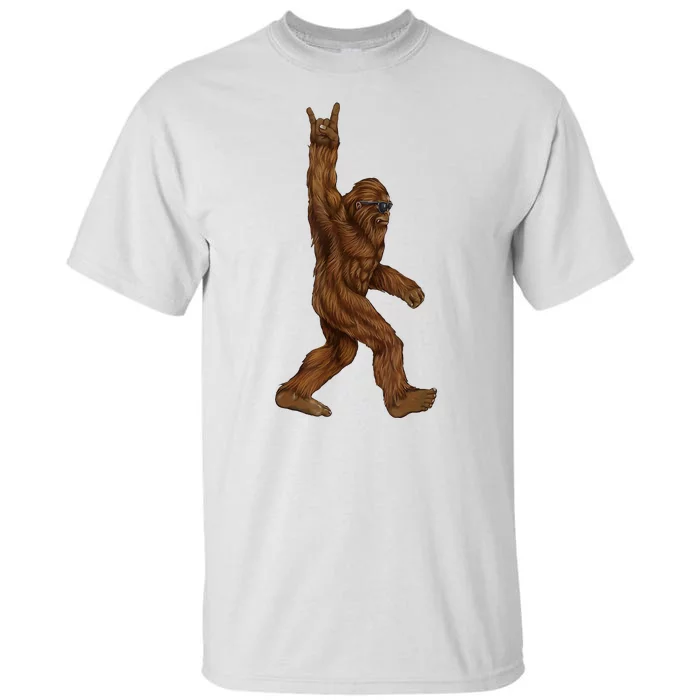 Bigfoot Rock On Tall T-Shirt