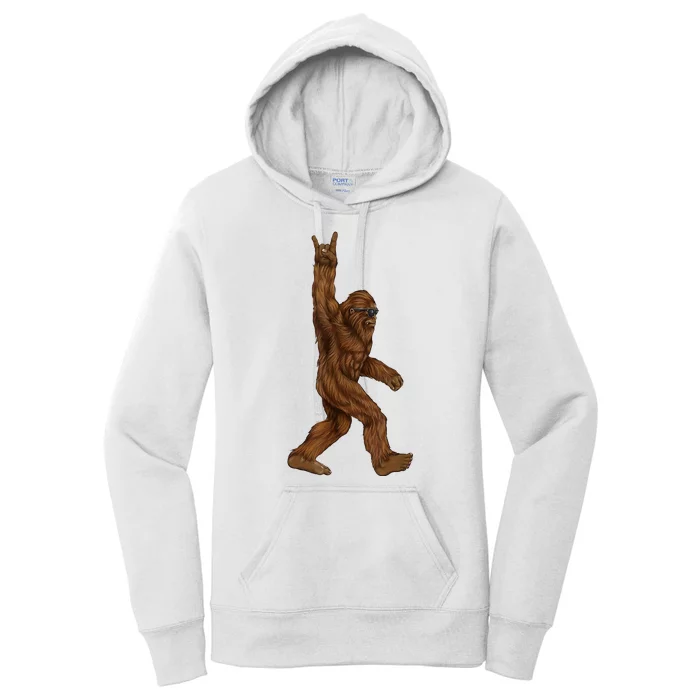 Bigfoot Rock On Women's Pullover Hoodie