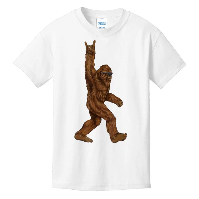 Bigfoot Rock On Kids T-Shirt