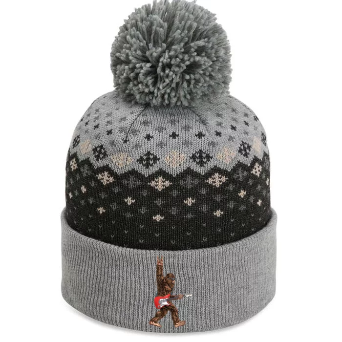 Bigfoot Rock On Guitar The Baniff Cuffed Pom Beanie