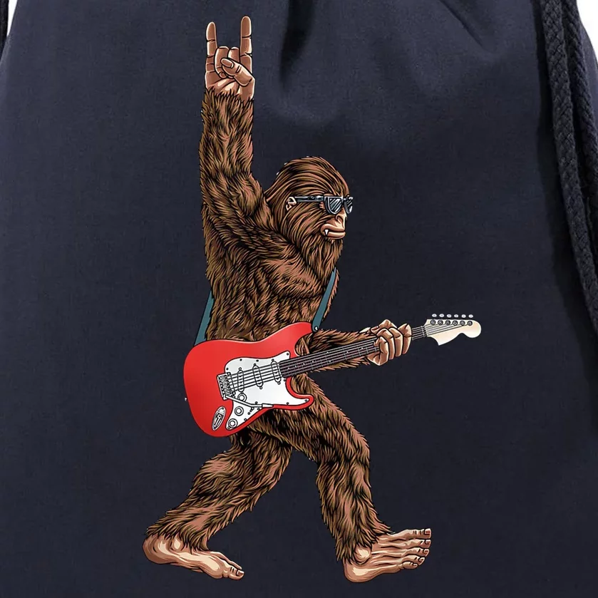 Bigfoot Rock On Guitar Drawstring Bag