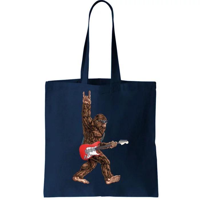 Bigfoot Rock On Guitar Tote Bag