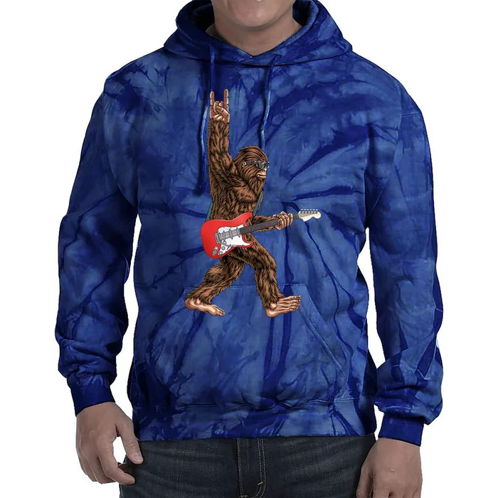 Bigfoot Rock On Guitar Tie Dye Hoodie