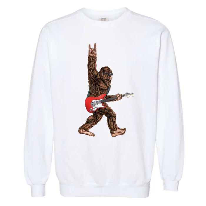 Bigfoot Rock On Guitar Garment-Dyed Sweatshirt