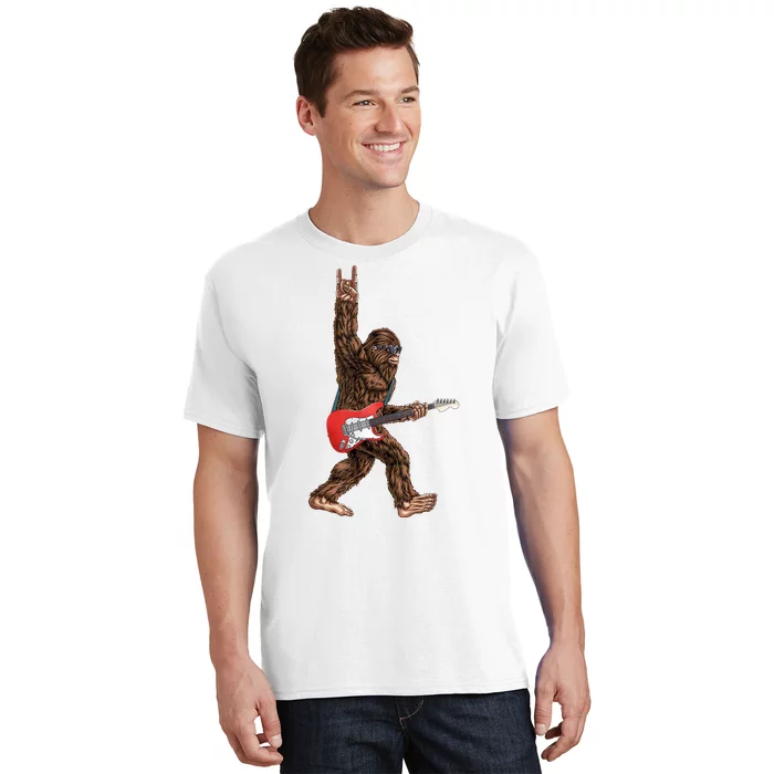 Bigfoot Rock On Guitar T-Shirt