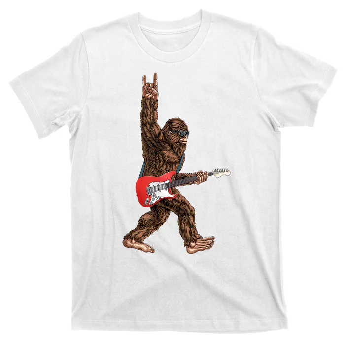 Bigfoot Rock On Guitar T-Shirt