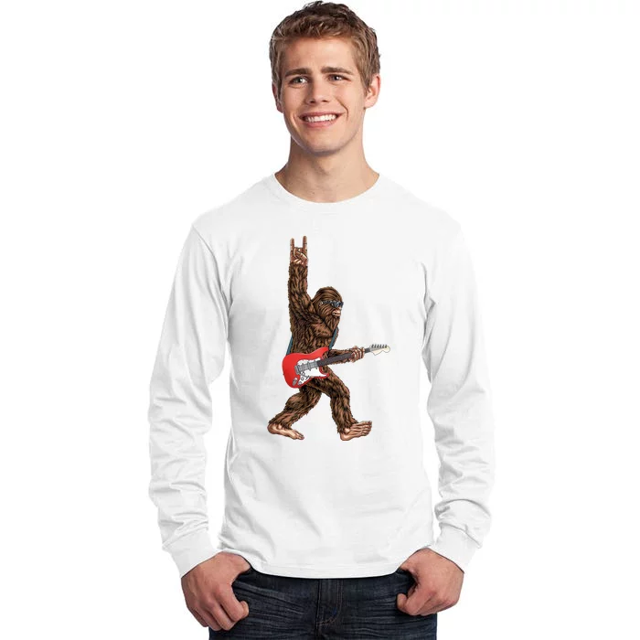 Bigfoot Rock On Guitar Tall Long Sleeve T-Shirt