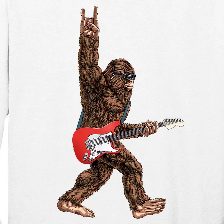 Bigfoot Rock On Guitar Tall Long Sleeve T-Shirt