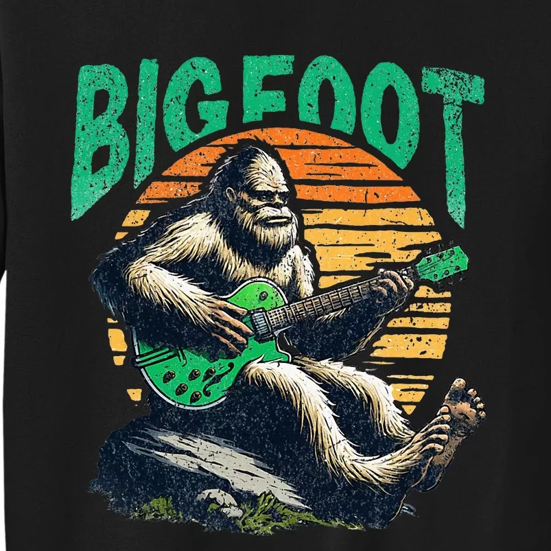 Bigfoot Rockin Out On The Guitar Tall Sweatshirt