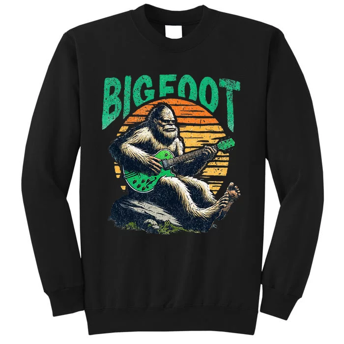 Bigfoot Rockin Out On The Guitar Tall Sweatshirt