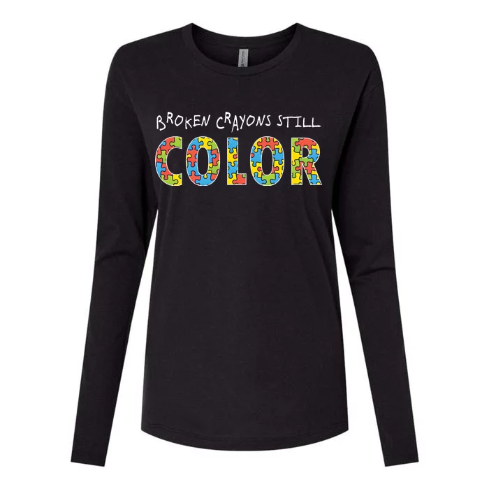 Broken Crayons Still Color Womens Cotton Relaxed Long Sleeve T-Shirt