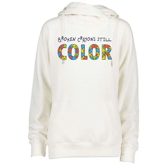 Broken Crayons Still Color Womens Funnel Neck Pullover Hood