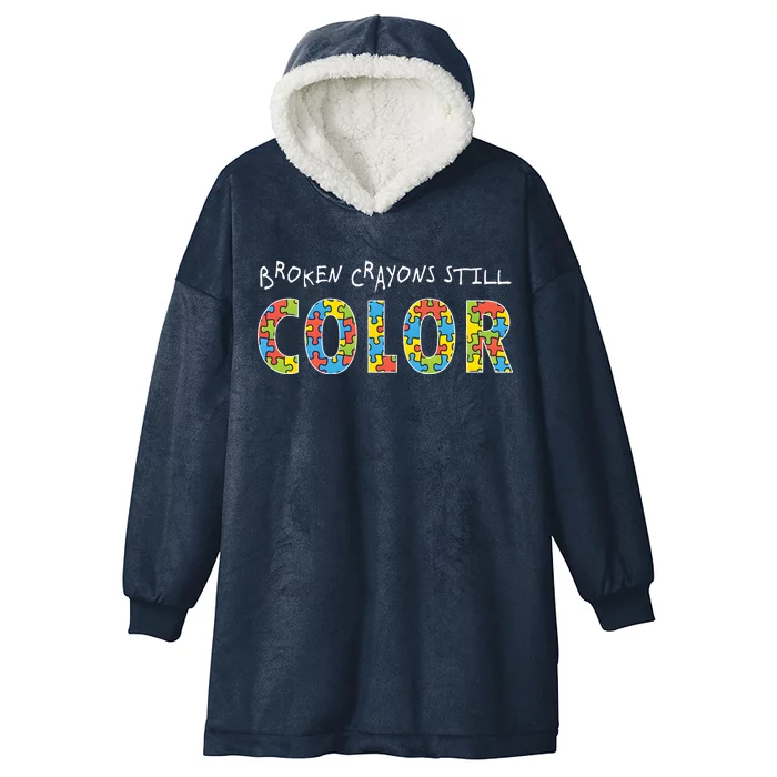 Broken Crayons Still Color Hooded Wearable Blanket