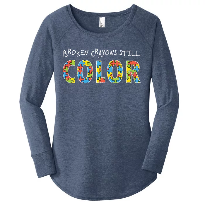 Broken Crayons Still Color Women's Perfect Tri Tunic Long Sleeve Shirt