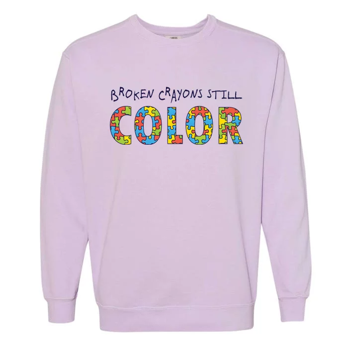 Broken Crayons Still Color Garment-Dyed Sweatshirt