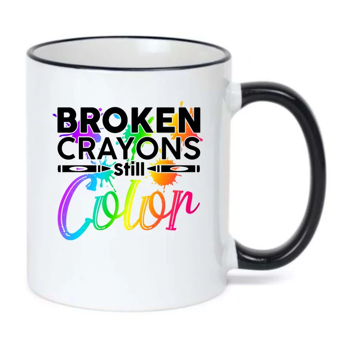 Broken Crayons Still Color Mental Health Awareness Black Color Changing Mug