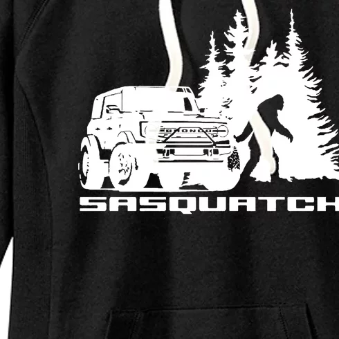 Bronco Sasquatch Truck Women's Fleece Hoodie