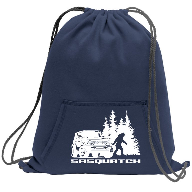 Bronco Sasquatch Truck Sweatshirt Cinch Pack Bag