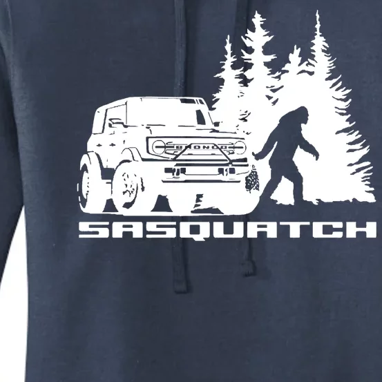 Bronco Sasquatch Truck Women's Pullover Hoodie