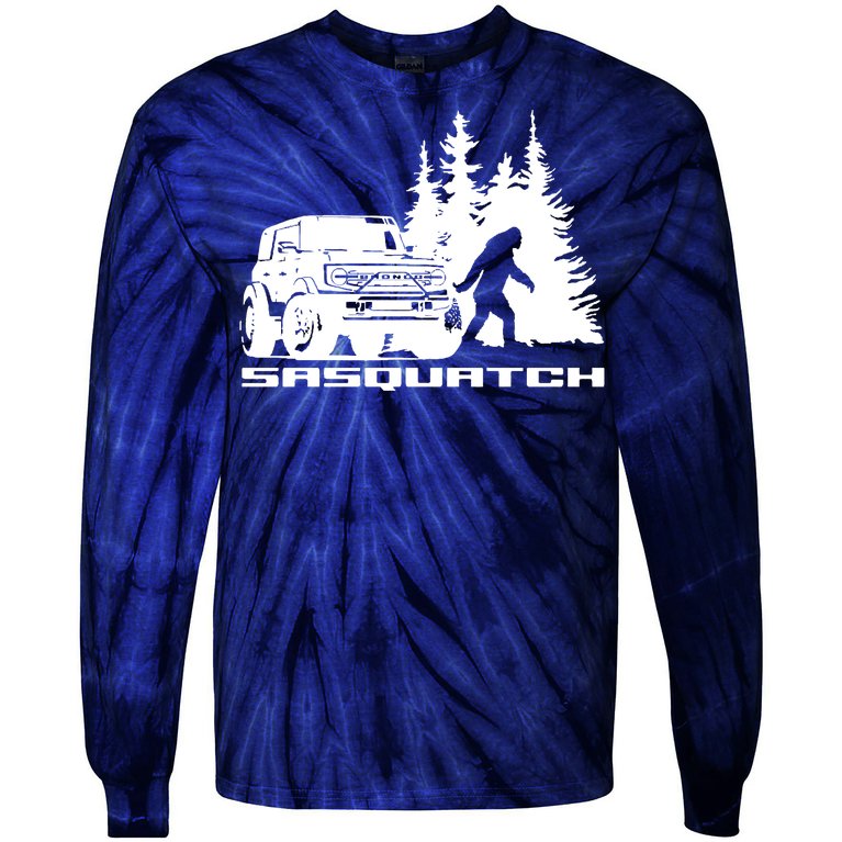 Bronco Sasquatch Truck Tie-Dye Long Sleeve Shirt
