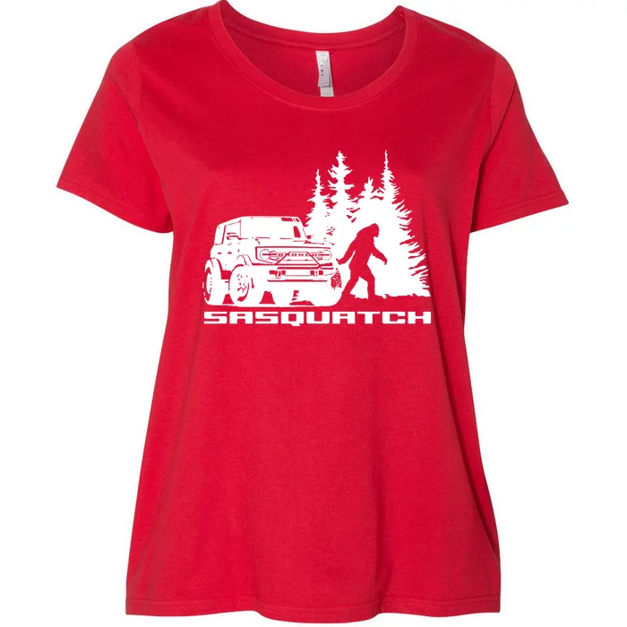 Bronco Sasquatch Truck Women's Plus Size T-Shirt