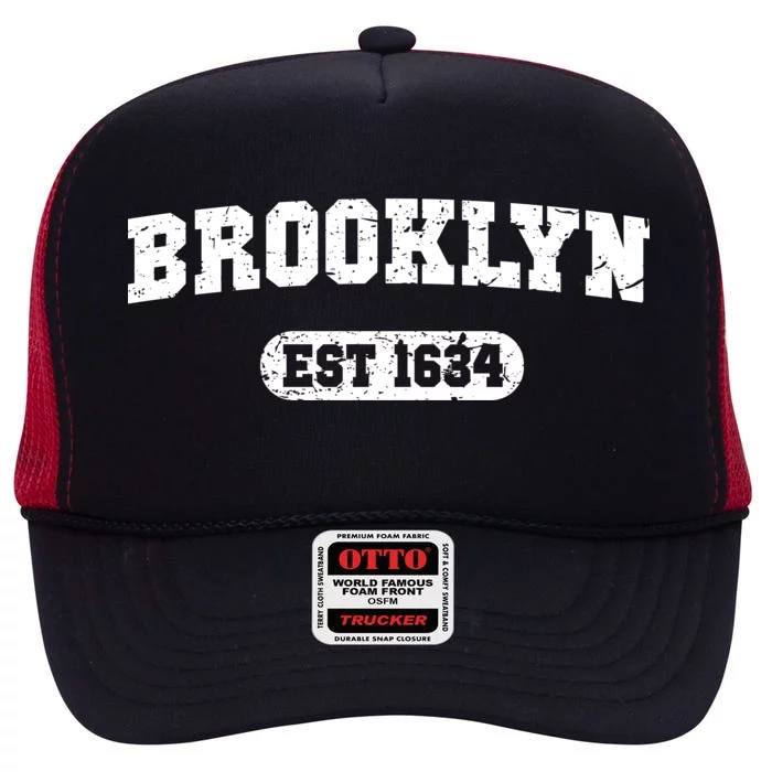 Brooklyn Est 1634 High Crown Mesh Trucker Hat