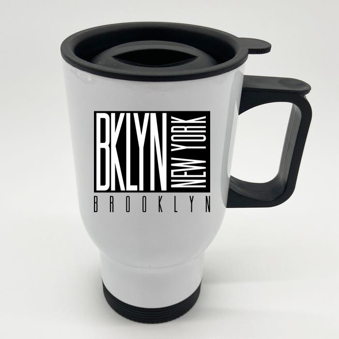 Brooklyn New York Vintage Front & Back Stainless Steel Travel Mug