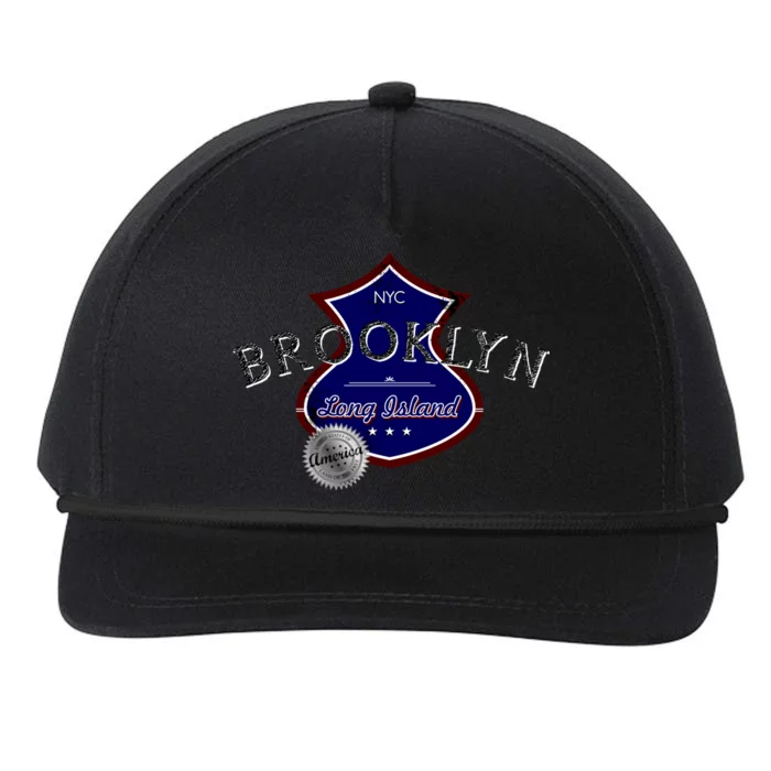 Brooklyn NYC Land of the Free Logo Snapback Five-Panel Rope Hat