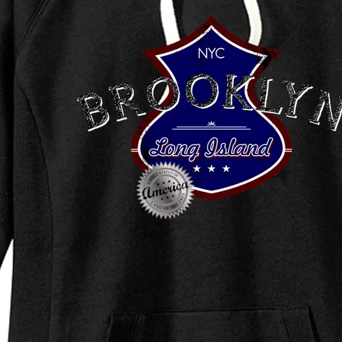 Brooklyn NYC Land of the Free Logo Women's Fleece Hoodie