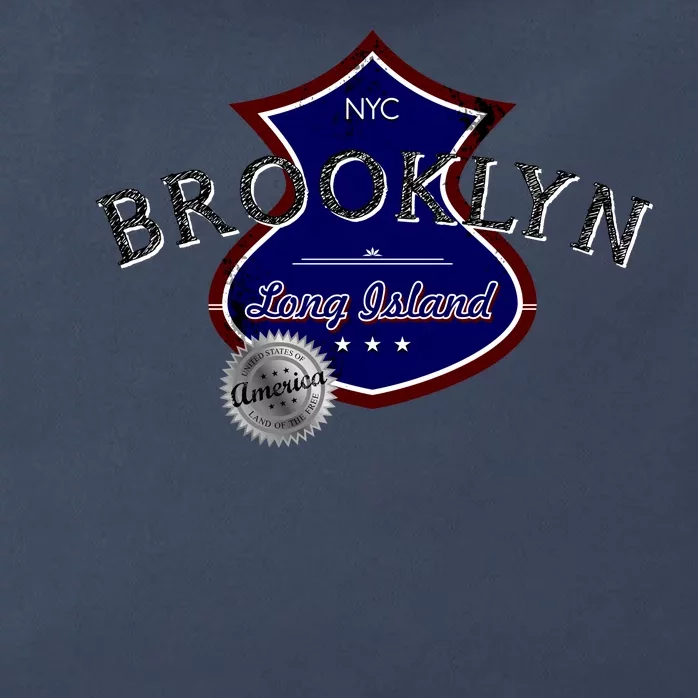 Brooklyn NYC Land of the Free Logo Zip Tote Bag