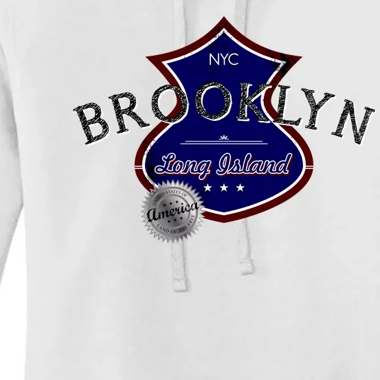 Brooklyn NYC Land of the Free Logo Women's Pullover Hoodie