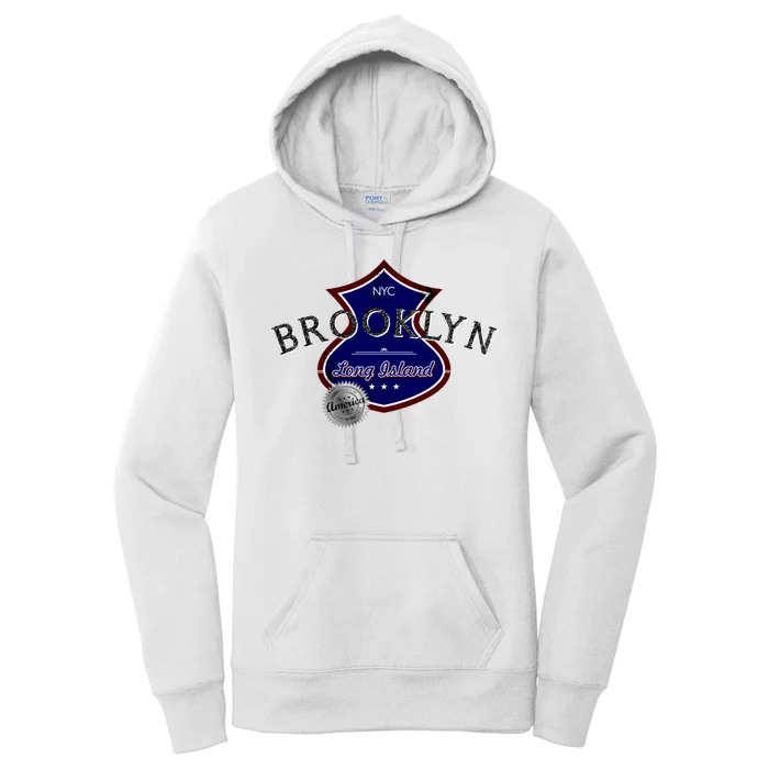 Brooklyn NYC Land of the Free Logo Women's Pullover Hoodie