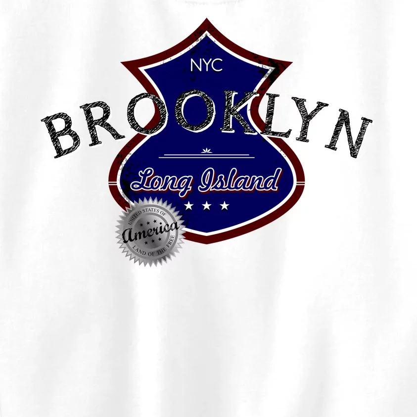 Brooklyn NYC Land of the Free Logo Kids Sweatshirt