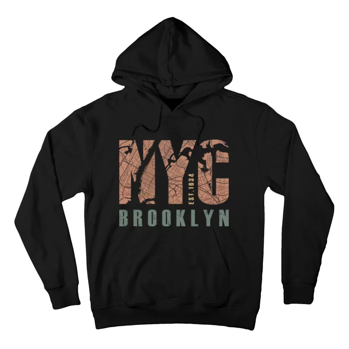 Brooklyn NYC New York City Vintage Emblem Hoodie | TeeShirtPalace