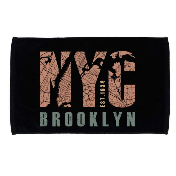 Brooklyn NYC New York City Vintage Emblem Microfiber Hand Towel