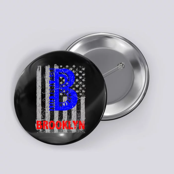 Brooklyn Vintage USA Flag Button