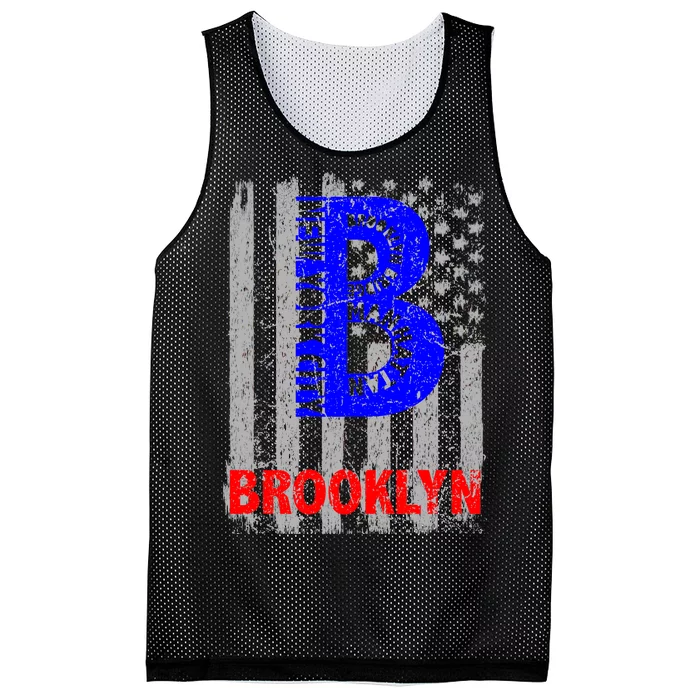 Brooklyn Vintage USA Flag Mesh Reversible Basketball Jersey Tank