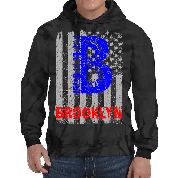 Brooklyn Vintage USA Flag Tie Dye Hoodie